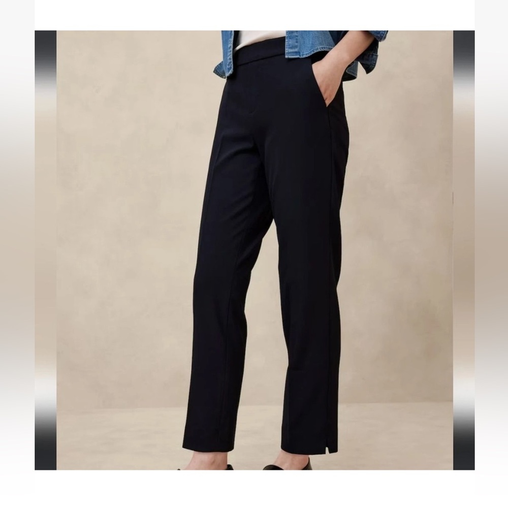 Banana Republic Black Straight-Leg Pants